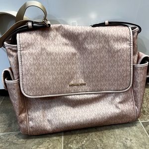 Michael kors pink diaper bag